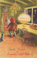 WEIHNACHTSMANN SANTA CLAUS Neujahr Weihnachten GNOME Vintage Ansichtskarte Postkarte CPSMPF #PKD784.A - Santa Claus