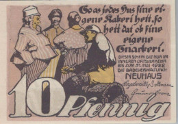 10 PFENNIG 1922 Stadt NEUHAUS MECKLENBURG-SCHWERIN UNC DEUTSCHLAND #PI779 - Lokale Ausgaben