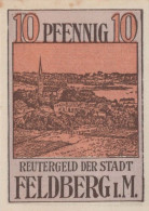 10 PFENNIG 1922 Stadt FELDBERG IN MECKLENBURG UNC DEUTSCHLAND #PI545 - Lokale Ausgaben