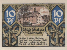 10 PFENNIG 1922 Stadt BAD SULZA Thuringia UNC DEUTSCHLAND Notgeld #PI039 - Lokale Ausgaben