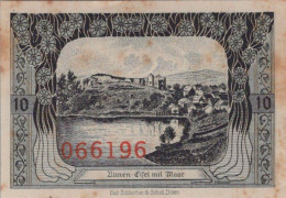 10 PFENNIG 1921 Stadt COCHEM Rhine UNC DEUTSCHLAND Notgeld Banknote #PA396 - [11] Local Banknote Issues