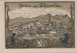 10 PFENNIG 1920 Stadt PRIEN Bavaria UNC DEUTSCHLAND Notgeld Banknote #PB727 - [11] Local Banknote Issues