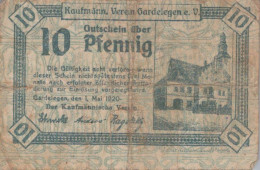 10 PFENNIG 1920 Stadt GARDELEGEN Saxony DEUTSCHLAND Notgeld Banknote #PG424 - [11] Local Banknote Issues