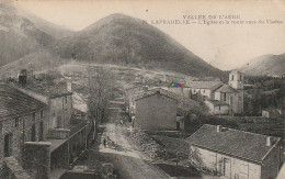 OP 18-(11) LAPRADELLE - L' EGLISE ET LA ROUTE VUES DU VIADUC - HOTEL CAFE - 2 SCANS  - Other & Unclassified