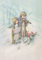 ENGEL WEIHNACHTSFERIEN Feiern & Feste Vintage Ansichtskarte Postkarte CPSM #PAH514.DE - Anges