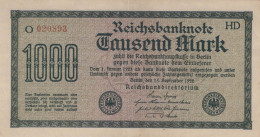 1000 MARK 1922 Stadt BERLIN DEUTSCHLAND Papiergeld Banknote #PL398 - [11] Local Banknote Issues