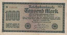 1000 MARK 1922 Stadt BERLIN DEUTSCHLAND Papiergeld Banknote #PL391 - [11] Local Banknote Issues