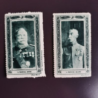 2 Vignettes Thème Des Généreaux 1914-1918 -Erinnophilie - Militärmarken