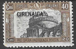 CIRENAICA - 1927 - PREVIDENZA - C. 40+20 - NUOVO MH* (YVERT 37 - MICHEL 37 - SS 38) - Cirenaica