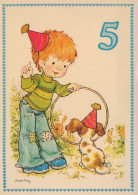 ALLES GUTE ZUM GEBURTSTAG 5 Jährige JUNGE KINDER Vintage Postal CPSM #PBT986.DE - Cumpleaños