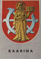 HOLY CARINA FINNLAND KAARINA COAT OF ARMS HOLY CARINA Vintage Ansichtskarte Postkarte CPSM #PBQ250.DE - Saints