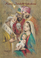 Jungfrau Maria Madonna Jesuskind Weihnachten Religion Vintage Ansichtskarte Postkarte CPSM #PBP803.DE - Maagd Maria En Madonnas
