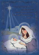 Jungfrau Maria Madonna Jesuskind Weihnachten Religion Vintage Ansichtskarte Postkarte CPSM #PBP738.DE - Maagd Maria En Madonnas