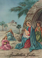 Jungfrau Maria Madonna Jesuskind Weihnachten Religion Vintage Ansichtskarte Postkarte CPSM #PBP676.DE - Vierge Marie & Madones