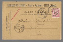 Delcampe - Decize. Carte Postale Damon Frères, Fabrique De Plâtres. Usine Et Carrières à Decize (13645) - Decize