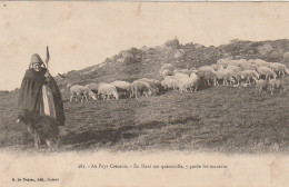 OP 23-(23) AU PAYS CREUSOIS - " EN FILANT MA QUENOUILLE, Y GARDE LOS MAUTOUS " - BERGERE AVEC SON CHIEN -  2 SCANS - Limousin