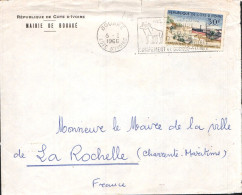 COTE D'IVOIRE SEUL SUR LETTRE POUR LA FRANCE 1966 - Côte D'Ivoire (1960-...)