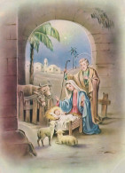 Virgen María Virgen Niño JESÚS Navidad Religión Vintage Tarjeta Postal CPSM #PBB896.ES - Vergine Maria E Madonne