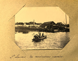 St Laurent Du Maroni , Guyane * Les Constructions Navales * Chantiers De Bateaux * RARE Photo Circa 1890/1910 10x8cm - Saint Laurent Du Maroni