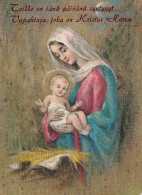 Vierge Marie Madone Bébé JÉSUS Noël Religion Vintage Carte Postale CPSM #PBP802.FR - Vergine Maria E Madonne