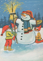 PÈRE NOËL Bonne Année Noël Vintage Carte Postale CPSM #PBL241.FR - Santa Claus
