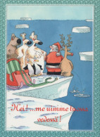 BABBO NATALE Natale Vintage Cartolina CPSM #PAJ942.IT - Santa Claus