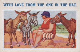 DONKEY Animals Vintage Antique Old CPA Postcard #PAA318.GB - Asino