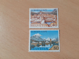 TIMBRES   SUISSE   EUROPA    1977   N  1024  /  1025   COTE  2,50  EUROS   NEUFS  LUXE** - 1977