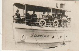 PE 1-(13) MARSEILLE - CARTE PHOTO BATEAU EXCURSION " LA CANEBIERE II " - PASSAGERS  - 2 SCANS - Unclassified