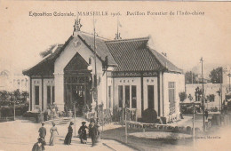 PE 1-(13) MARSEILLE - EXPOSITION COLONIALE 1906 - PAVILLON FORESTIER DE L' INDO CHINE - 2 SCANS - Colonial Exhibitions 1906 - 1922