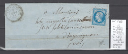 France - Lettre LA VALETTE DU VAR - PC3897 - Type 22 - 1861 - 1849-1876: Période Classique