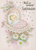 HAPPY BIRTHDAY CHILDREN GIRL CHILDREN Vintage Postal CPSM #PBT740.GB - Cumpleaños