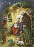 Virgen Mary Madonna Baby JESUS Christmas Religion Vintage Postcard CPSM #PBB964.GB - Vierge Marie & Madones