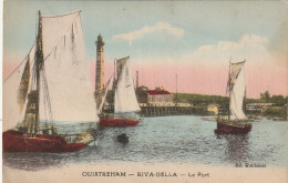 PE 3-(14) OUISTREHAM - RIVA BELLA - LE PORT - CARTE COLORISEE - ED . GUILLEMIN - 2 SCANS - Ouistreham