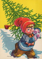 Happy New Year Christmas CHILDREN Vintage Postcard CPSM #PAW740.GB - Nieuwjaar