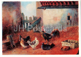 Painting By V. Ekgorst - Chickens - Birds - Russian Art - 1975 - Russia USSR - Unused - Peintures & Tableaux