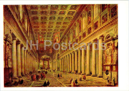 Painting By Giovanni Paolo Panini - Interior View Of The Church In Rome - Italian Art - 1985 - Russia USSR - Unused - Malerei & Gemälde