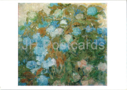 Painting By N. Sapunov - Blue Hydrangeas - Flowers - Russian Art - 1979 - Russia USSR - Unused - Paintings