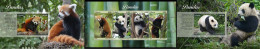 Liberia 2020, Animals, Panda, 4val In BF +2BF - Beren