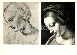 Painting By Leonardo Da Vinci - Sketch - Madonna Litta - Italian Art - 1967 - Russia USSR - Unused - Peintures & Tableaux