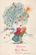 Buon Anno Natale BAMBINO Vintage Cartolina CPSMPF #PKD786.IT - Nieuwjaar