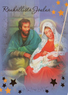 Vergine Maria Madonna Gesù Bambino Natale Religione Vintage Cartolina CPSM #PBP739.IT - Maagd Maria En Madonnas