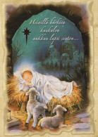 CRISTO SANTO Gesù Bambino Natale Religione Vintage Cartolina CPSM #PBP677.IT - Jezus