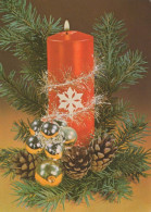 Buon Anno Natale CANDELA Vintage Cartolina CPSM #PBN853.IT - Neujahr