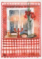 Buon Anno Natale CANDELA Vintage Cartolina CPSM #PBO037.IT - Neujahr