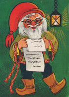 BABBO NATALE Buon Anno Natale Vintage Cartolina CPSM #PBL366.IT - Santa Claus