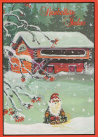 BABBO NATALE Buon Anno Natale Vintage Cartolina CPSM #PBL430.IT - Kerstman