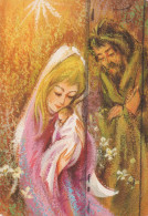 Vergine Maria Madonna Gesù Bambino Natale Religione Vintage Cartolina CPSM #PBB774.IT - Maagd Maria En Madonnas