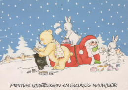 BABBO NATALE Buon Anno Natale Vintage Cartolina CPSM #PBB259.IT - Kerstman