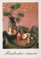 Buon Anno Natale CANDELA Vintage Cartolina CPSM #PBA794.IT - Neujahr